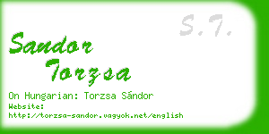 sandor torzsa business card
