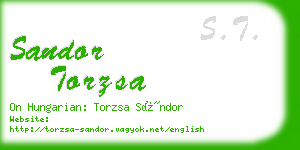 sandor torzsa business card